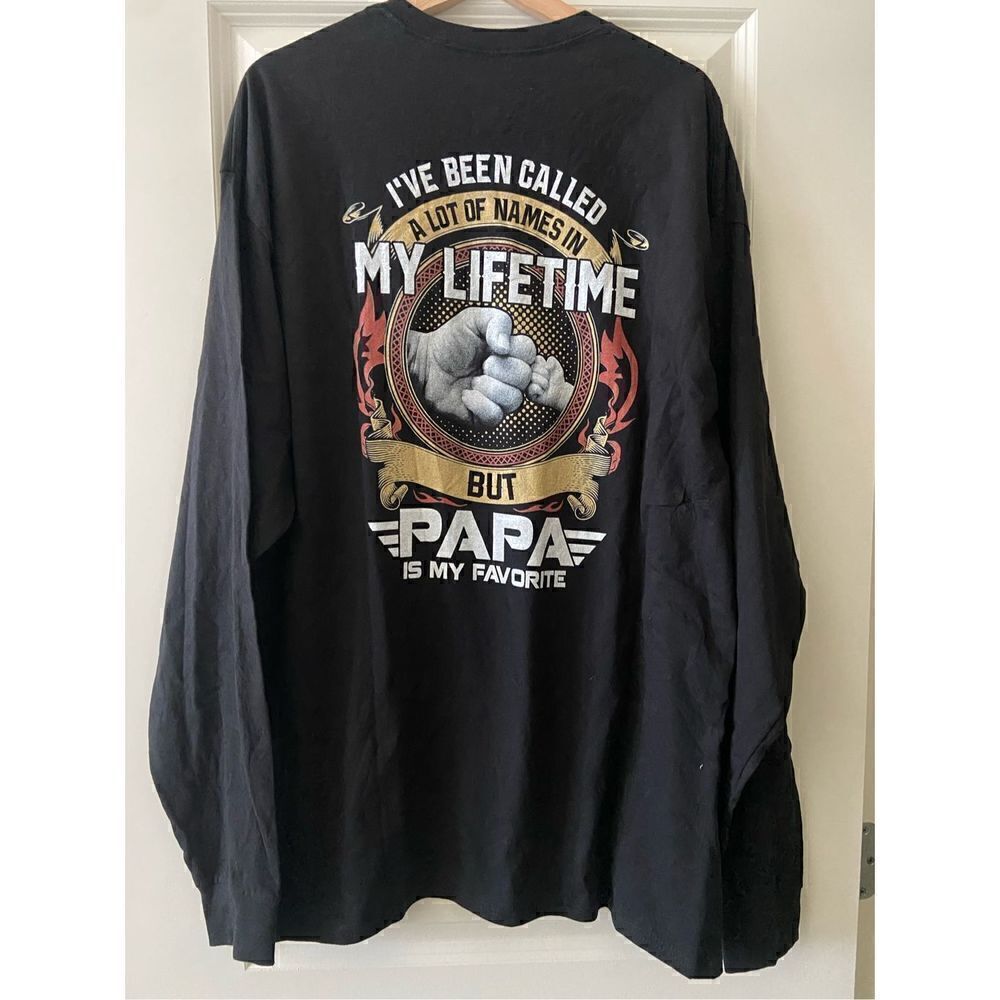 Papa is my favorite name Men's Long Sleeve size X-Large